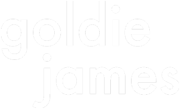 Goldie James logo on a transparent background
