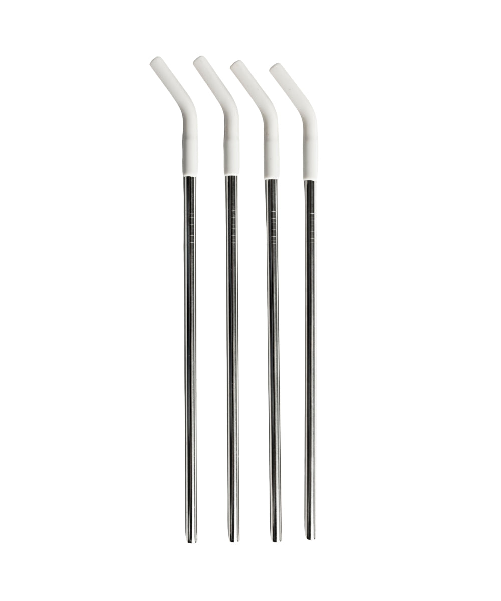 Goldie James Metal Straws With Silicone Tip 4 Pack